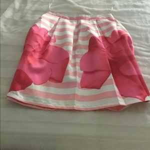 Pink floral skirt